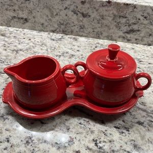 Fiestaware Creamer Sugar Set with Tray